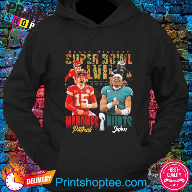 Official Patrick Mahomes Vs Jalen Hurts Black History Super Bowl LVII 2023  t-shirt, hoodie, sweater, long sleeve and tank top