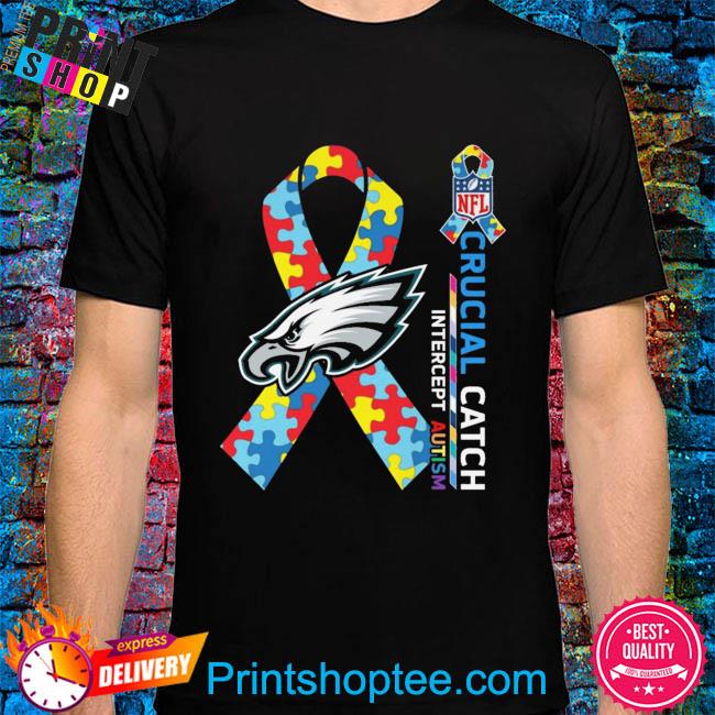 Philadelphia Eagles crucial catch intercept autism 2023 shirt