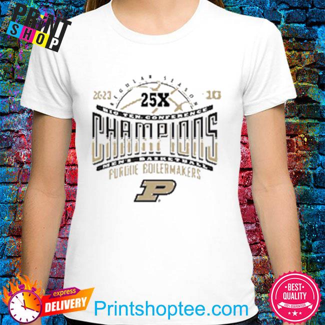 Purdue men's basketball 25x conference champs shirt