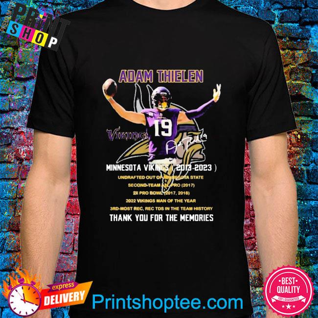 Thank You For The Memories Adam Thielen 19 Minnesota Vikings 2013 – 2023 T- Shirt, hoodie, sweater, long sleeve and tank top