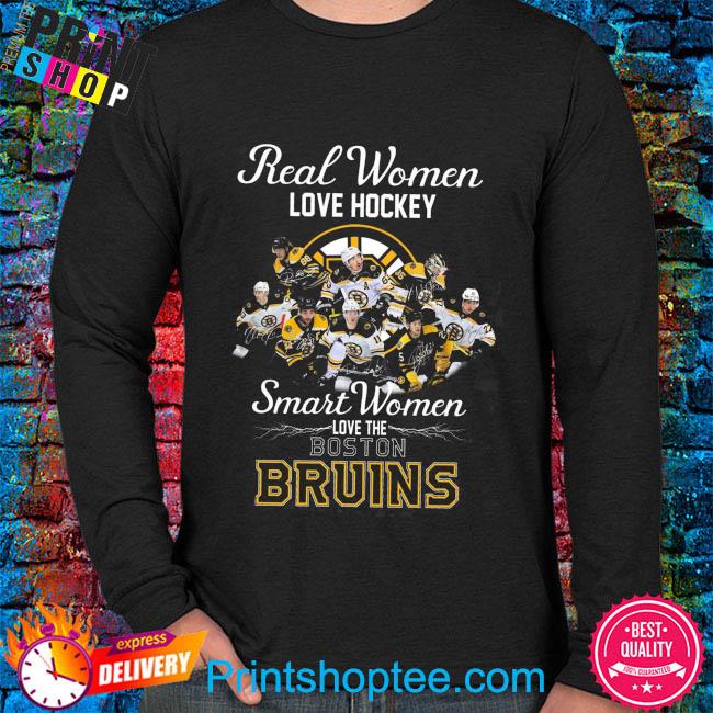 Real women love hockey smart women love the Boston Bruins signatures T-shirt,  hoodie, sweater, long sleeve and tank top