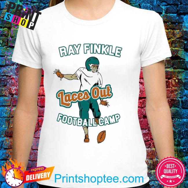 Ray finkle laces out football camp shirt