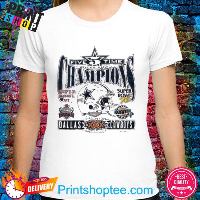 Dallas Cowboys Five Time Super Bowl Champions 2023 T Shirt