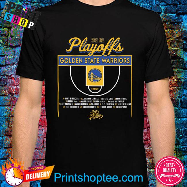 Golden State Warriors Stadium Essentials Unisex 2023 Nba Playoffs Roster T- shirt - Shibtee Clothing