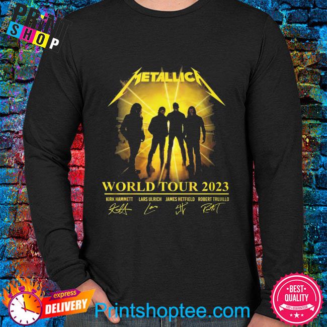 Inspektion pengeoverførsel Sukkerrør Official Metallica World Tour 2023 Signature Unisex T-Shirt, hoodie,  sweater, long sleeve and tank top