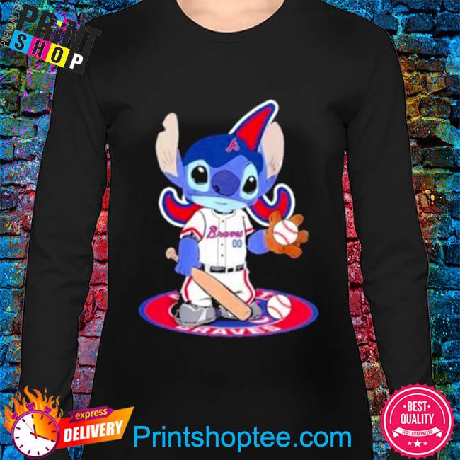 Stitch Baseball Atlanta Braves Logo Shirt