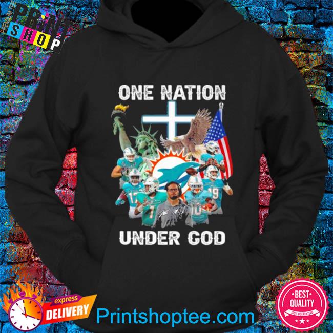 Funny Miami Dolphins Team Football One Nation Under God Signatures 2023  shirt, hoodie, sweater, long sleeve and tank top