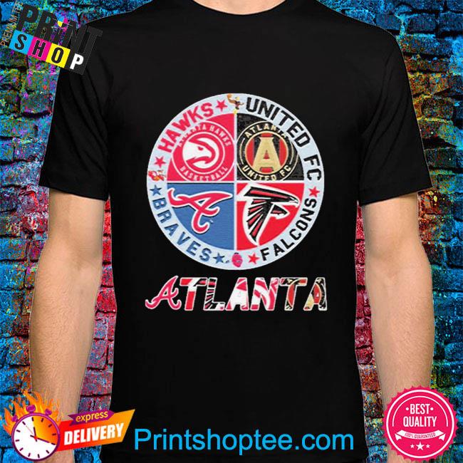 Atlanta Braves Atlanta Falcons Atlanta Hawks Atlanta United Fc Logo 2023  Shirt