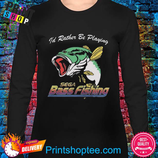 I'd rather be playing Sega Bass fishing t-shirt by To-Tee Clothing