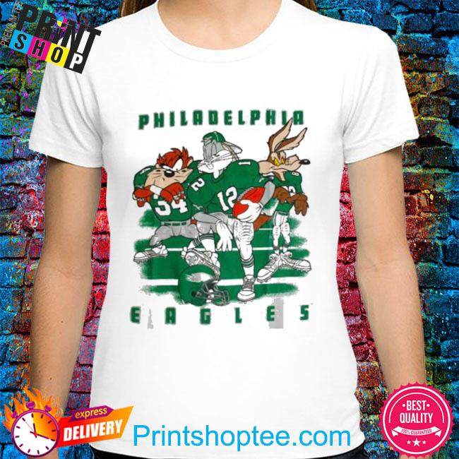 Philadelphia Eagles Cartoon Vintage 90s T shirt NFL Football EG088