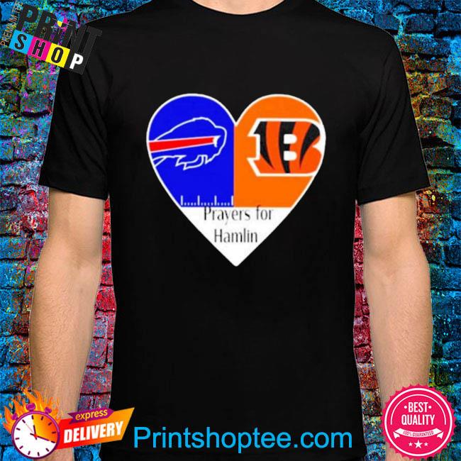 Buffalo bills and cincinnati bengals prayers for hamlin 2023 shirt, hoodie,  sweater, long sleeve and tank top