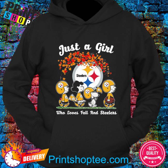 Official just A Girl Who Love Fall And Pittsburgh Steelers Peanuts Snoopy  Tshirt, hoodie, sweater, long sleeve and tank top