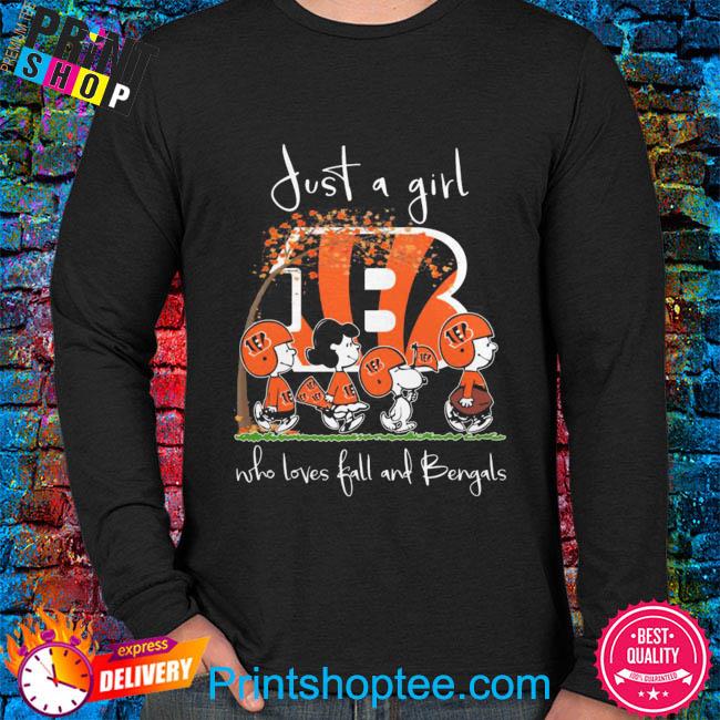 Official just A Girl Who Loves Fall And Bengals T Shirt, hoodie, sweater,  long sleeve and tank top