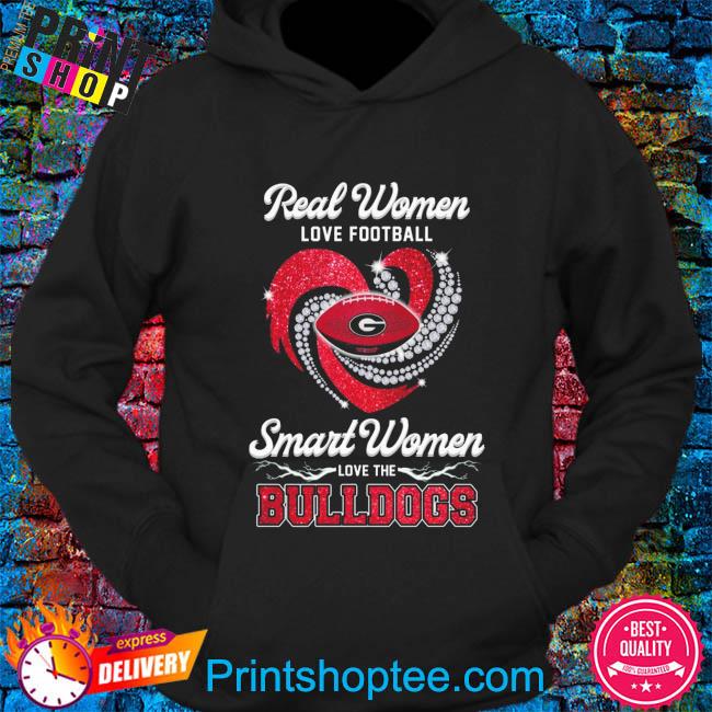 Real women love Football smart women love the Bulldogs logo shirt, hoodie,  sweater, long sleeve and tank top