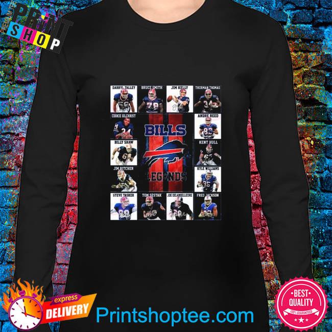 Buffalo Bills Print T-shirt, Casual Crew Neck Long Sleeve Top