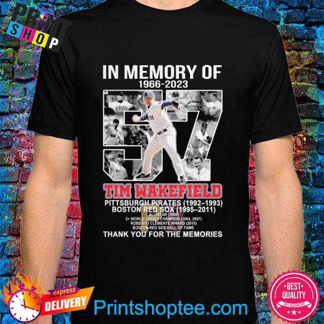in Memory of 1966-2023 Tim Wakefield Thank You for The Memories Shirt