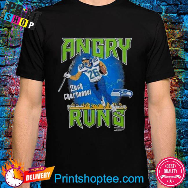 Angry Runs Seahawks Zach Charbonnet Shirt, hoodie, sweater and