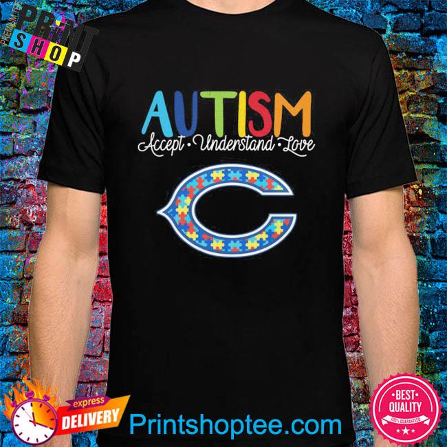 Peace Love Autism Chicago Bears Nfl Shirt