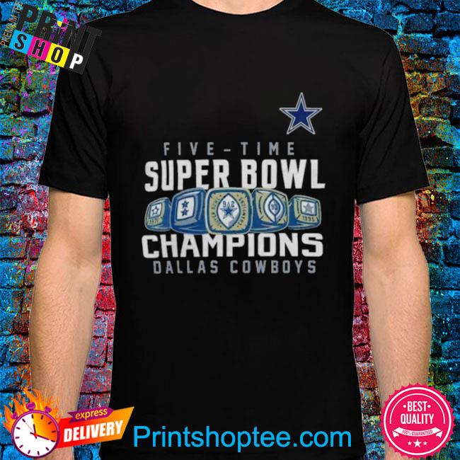 Dallas Cowboys Five Time Super Bowl Champions 2023 T Shirt