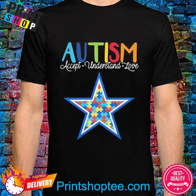 Official Dallas Cowboys NFL Autism Awareness Accept Understand