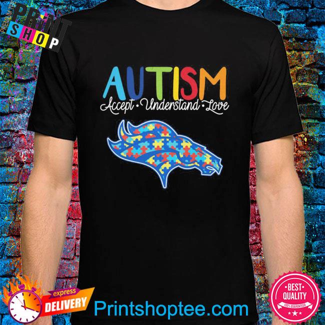 Denver Broncos Nfl Autism Awareness Accept Understand Love Shirt - Ipeepz