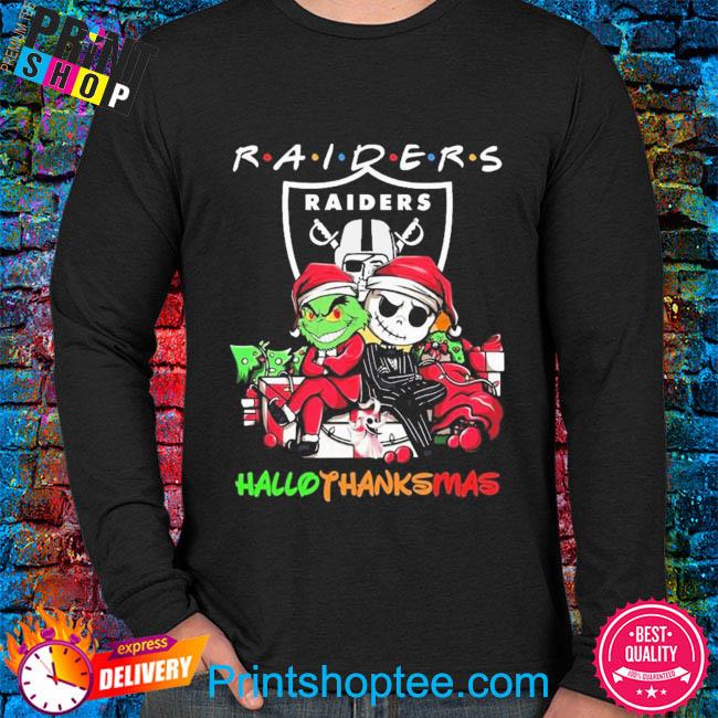 Jack Skellington And The Grinch Las Vegas Raiders Hallothanksmas