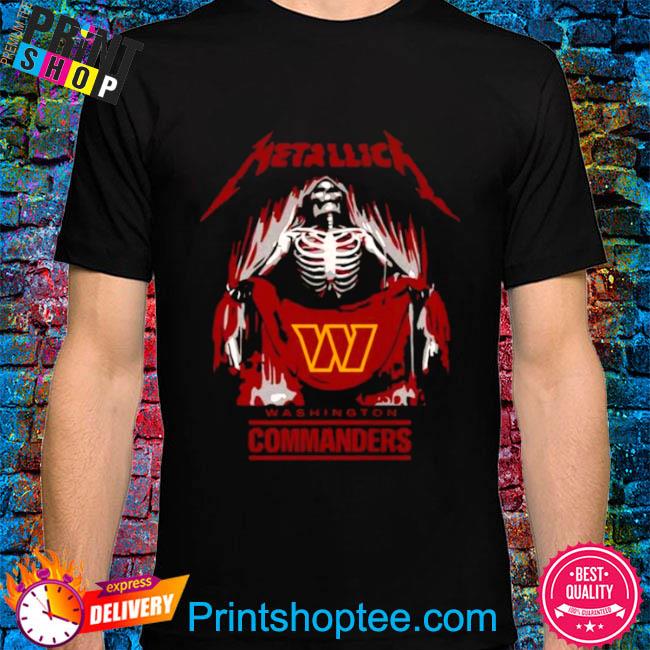 Metallica Collab Washington Commanders T-shirt - Shibtee Clothing