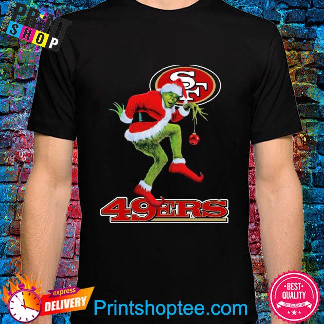 The Grinch Santa San Francisco 49ers Christmas shirt - Banantees