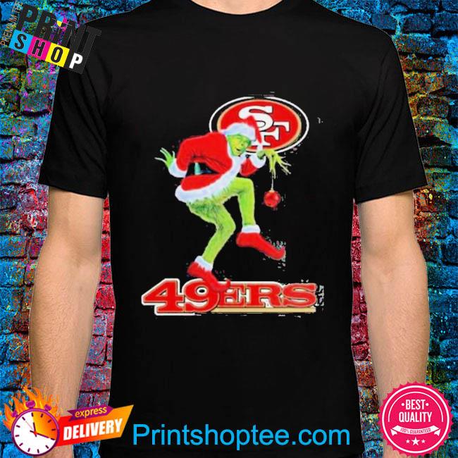 Official san Francisco 49Ers Santa Hat Logo Christmas Shirt