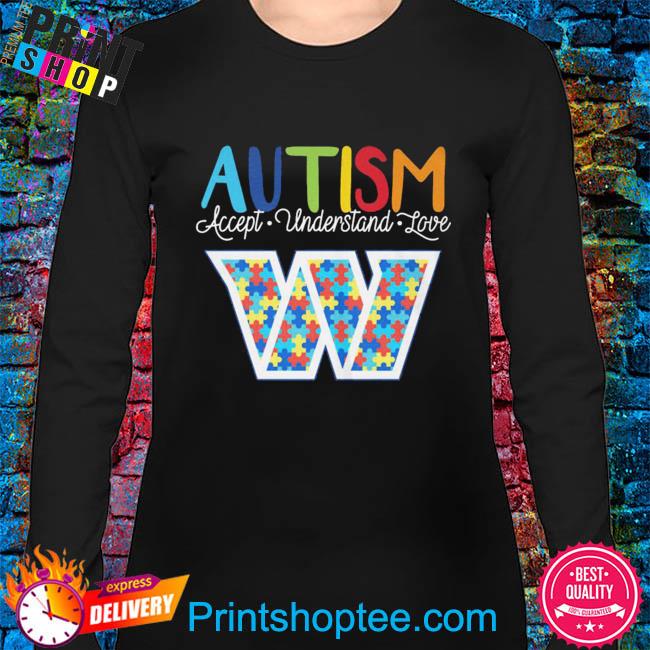 Washington Commanders NFL Special Autism Awareness Design Hoodie T