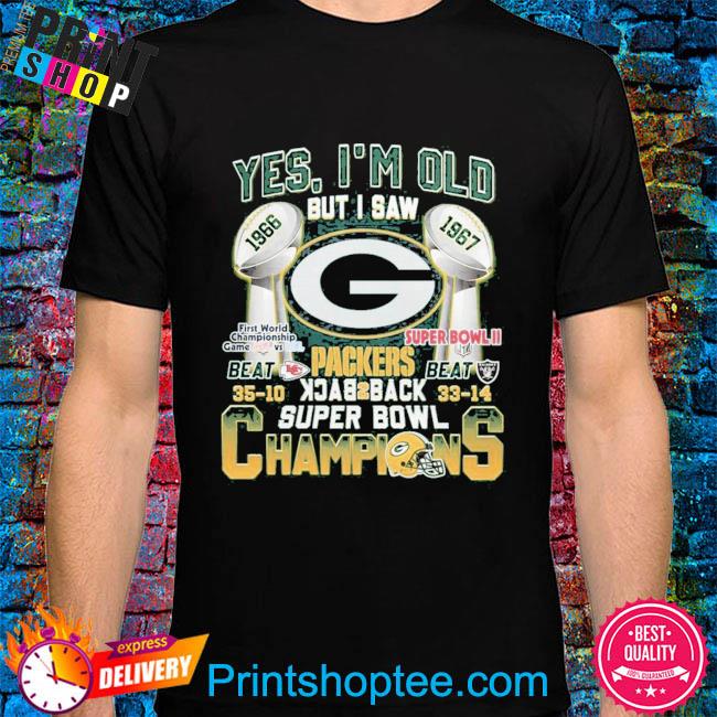 Men's New Era White Green Bay Packers Historic Champs T-Shirt Size: Small