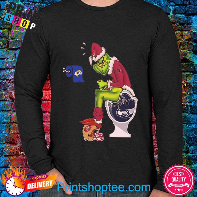 The grinch arizona cardinals shitting on toilet seattle seahawks Christmas  sweater, hoodie, longsleeve tee, sweater