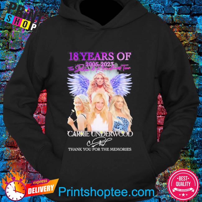 Official 18 Years Of 2005 – 2023 Denim & Rhinestones Tour Carrie Underwood  Thank You For The Memories T-Shirt, hoodie, sweater, long sleeve and tank  top